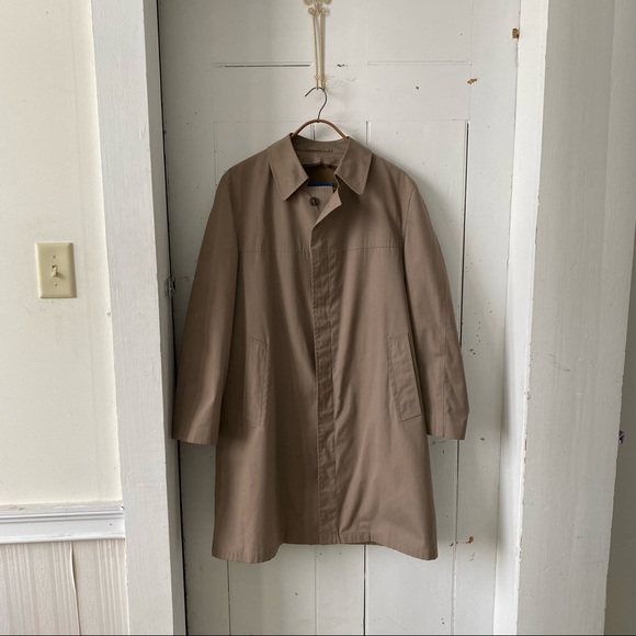 Nino Cerruti Vintage Rue Royale Taupe Trench Coat - Picture 9 of 10